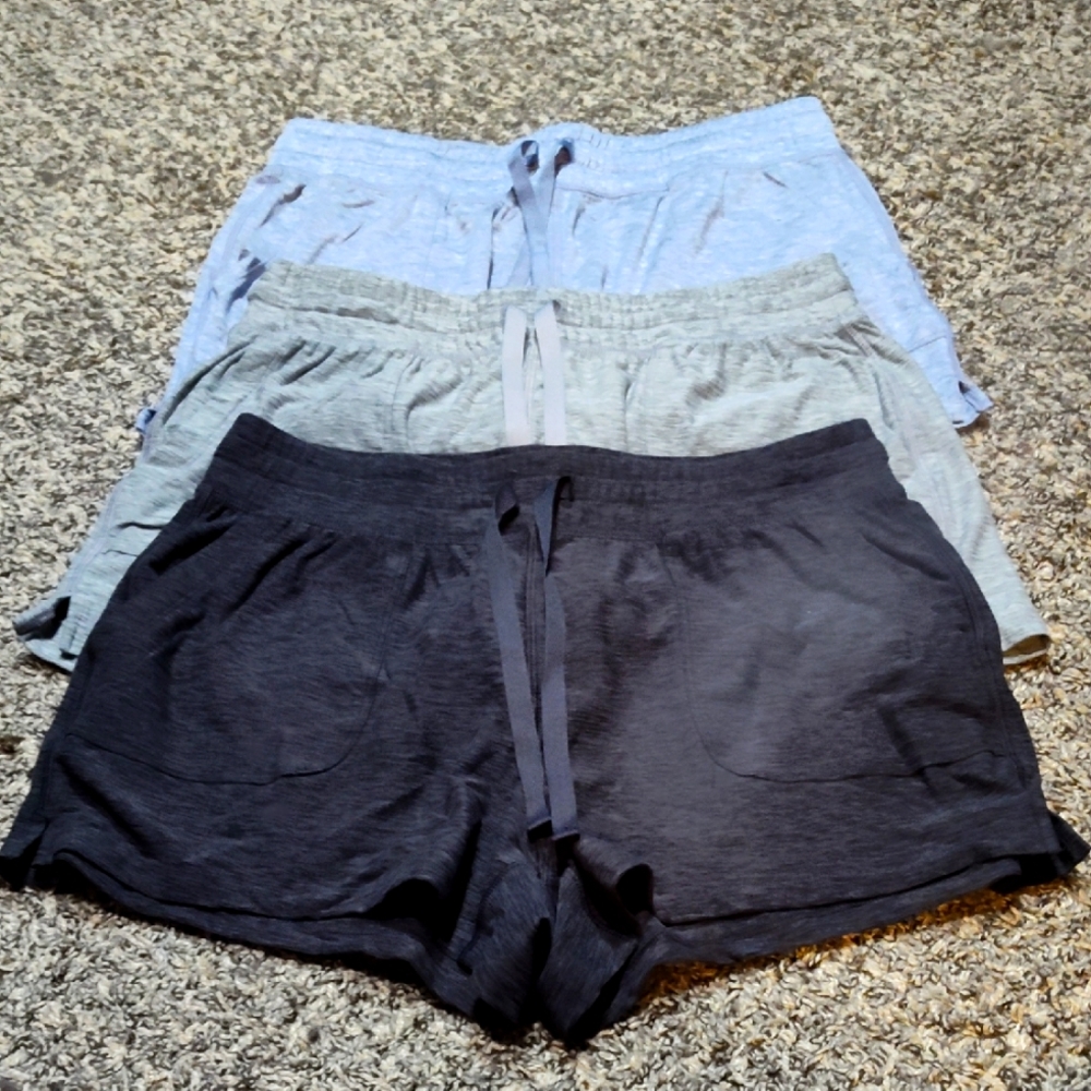 90 Degree By Reflex Women's Athletic Shorts - Black, Gray, Light Gray